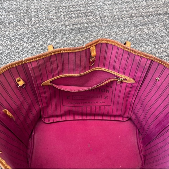 Authentic ✅ Louis Vuitton Neverfull MM pivione purse work bag tote monogram 💕 - Picture 9 of 15